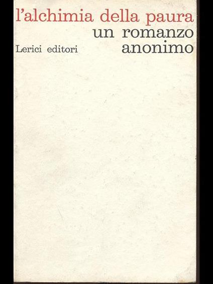 L' alchimia della paura - copertina