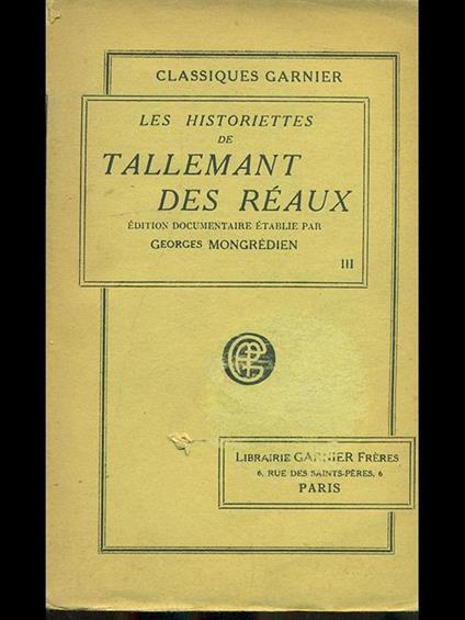 Les histroiriettes de Tallemant des reaux - copertina