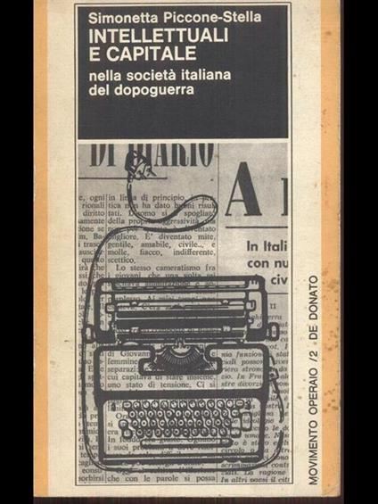 Intellettuali e capitale - Simonetta Piccone Stella - copertina
