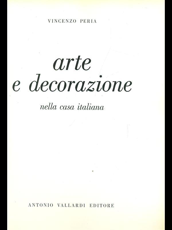 Arte e decorazione nella casa italiana