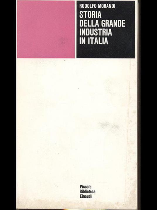 Storia della Grande Industria in Italia - Rodolfo Morandi - copertina
