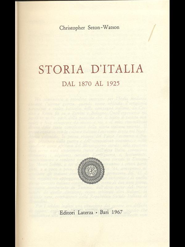 Storia d'Italia dal 1870 al 1925