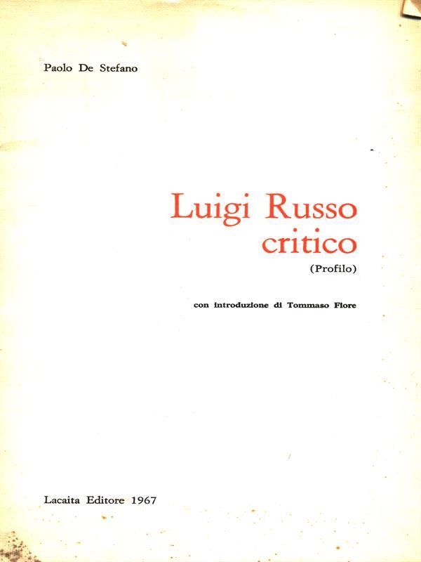 Luigi Russo critico