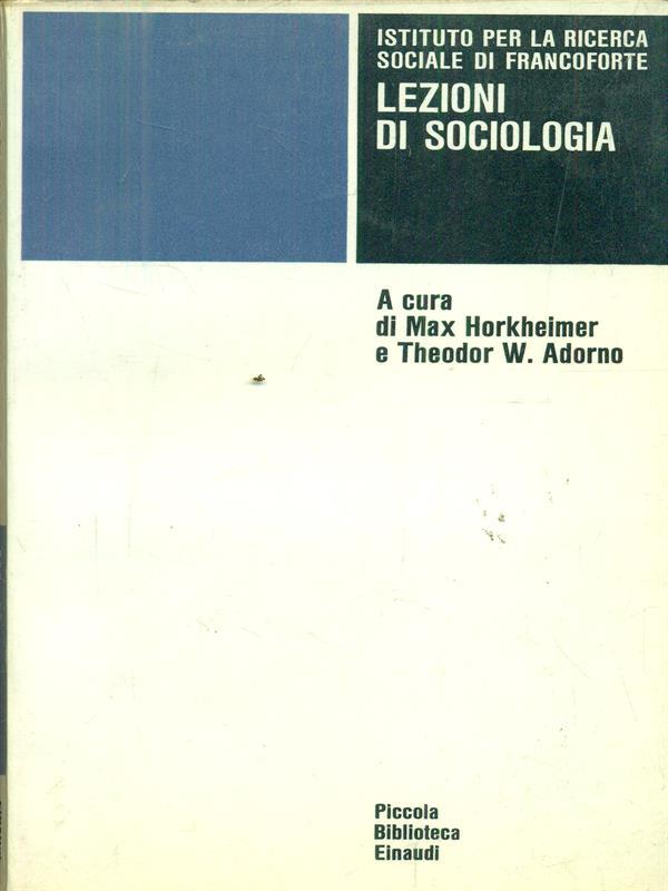 Lezioni di sociologia