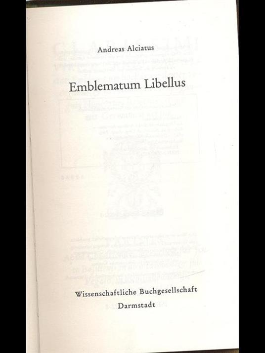 Emblematum Libellus - Andrea Alciato - copertina