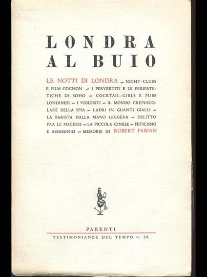 Londra al buio - Robert Fabian - copertina