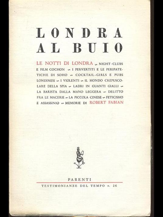Londra al buio - Robert Fabian - copertina