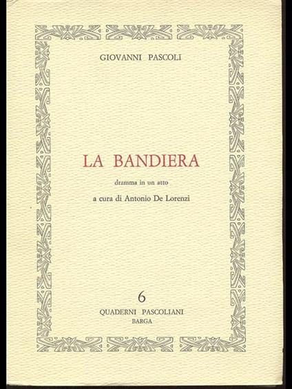 La Bandiera - Giovanni Pascoli - copertina