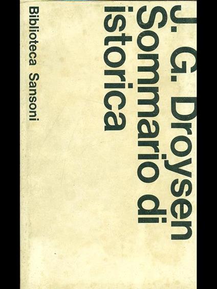 Sommario di istorica - copertina