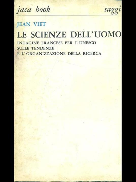 Le scienze dell'uomo - copertina