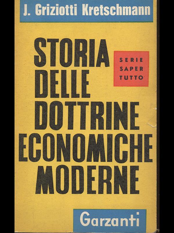 Storia delle dottrine economiche moderne