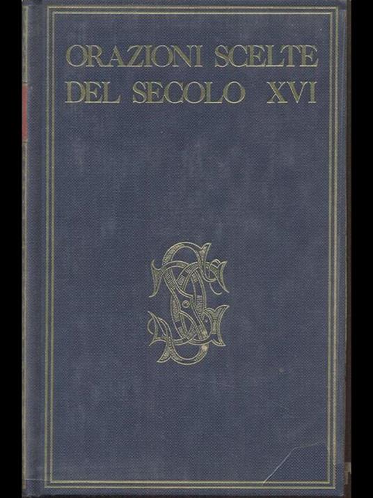 Orazioni scelte del secolo XVI - copertina