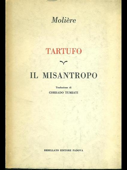 Tartufo. Il Misantropo - Molière - copertina