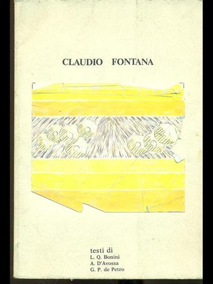 Claudio Fontana - copertina