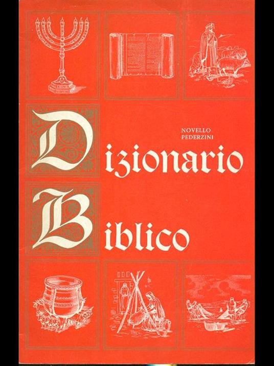 Dizionario biblico - Novello Pederzini - copertina