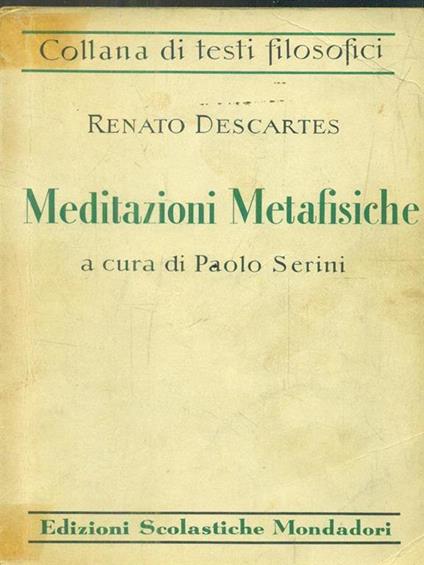 Meditazioni metafisiche - Renato Cartesio - copertina