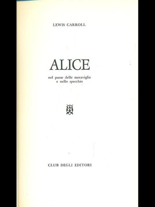 Alice - Lewis Carroll - copertina