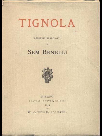 Tignola - Sem Benelli - copertina