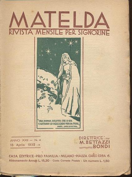 Matelda. anno XXII N4 - copertina