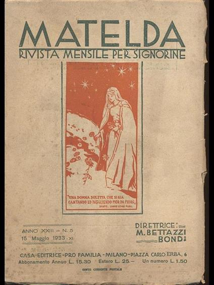 Matelda. anno XXIII N5 - copertina