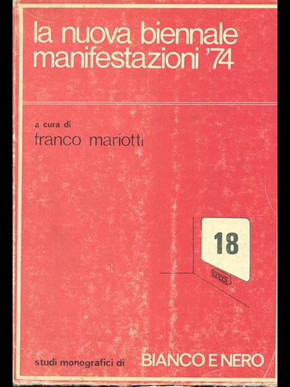 La nuova Biennale. Manifestazioni '74 - copertina