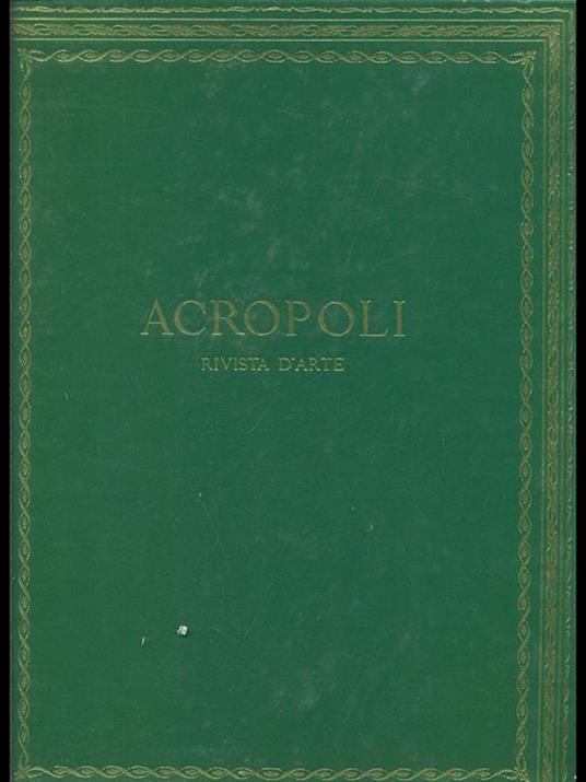 Acropoli rivista d'arte 1961-62 - copertina