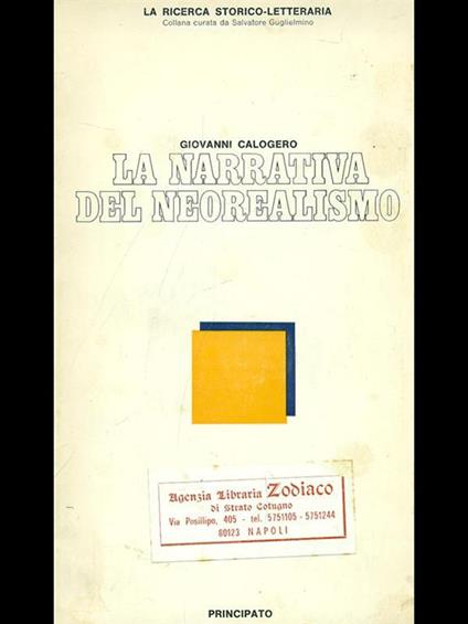 La narrativa del neorealismo - copertina