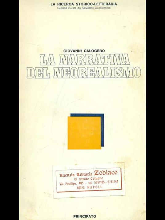 La narrativa del neorealismo - copertina