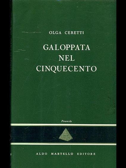 Galoppata nel cinquecento - Olga Ceretti - copertina