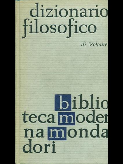 Dizionario filosofico - Voltaire - copertina