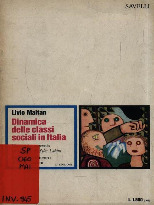 Dinamica delle classi sociali in Italia - Livio Maitan - copertina
