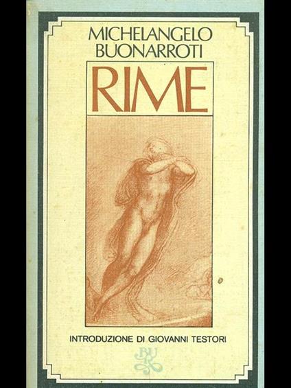 Rime - Michelangelo Buonarroti - copertina