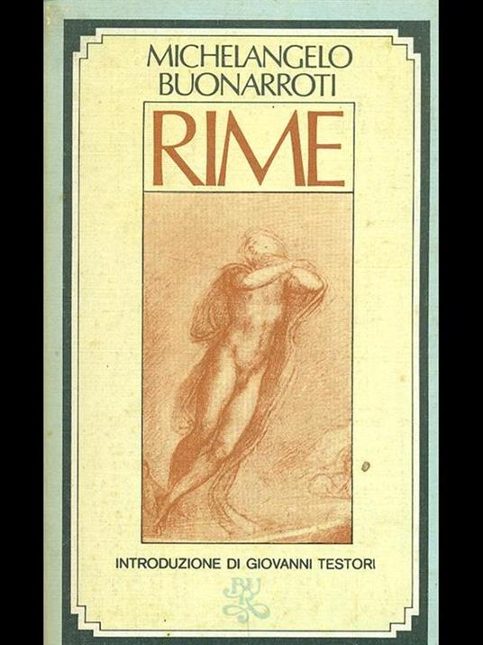 Rime - Michelangelo Buonarroti - copertina