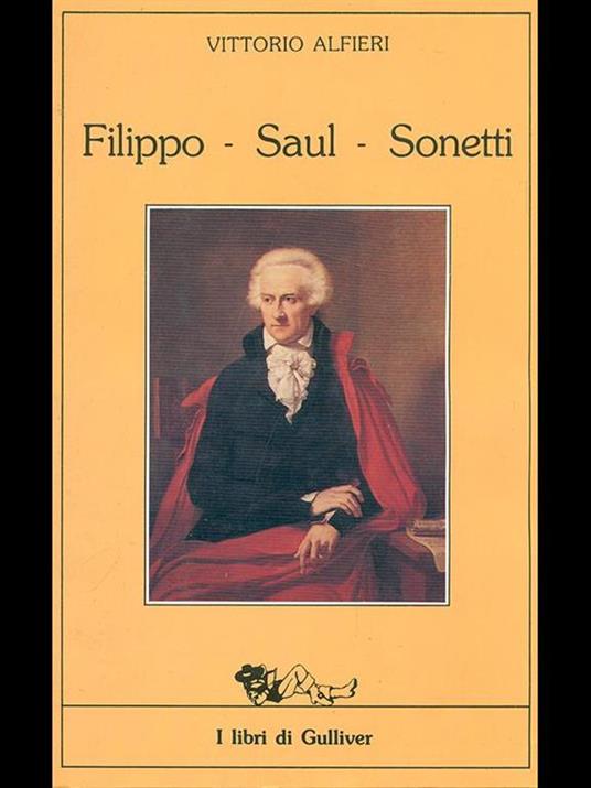 Filippo - Saul - Sonetti - Vittorio Alfieri - copertina