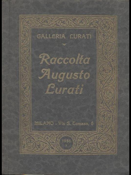 Raccolta Augusto Lurati - copertina