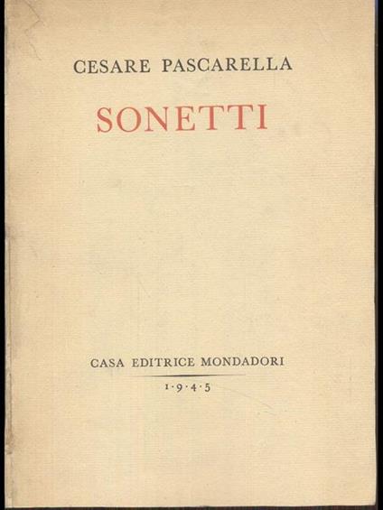 Sonetti - Cesare Pascarella - copertina