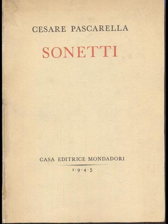 Sonetti - Cesare Pascarella - copertina