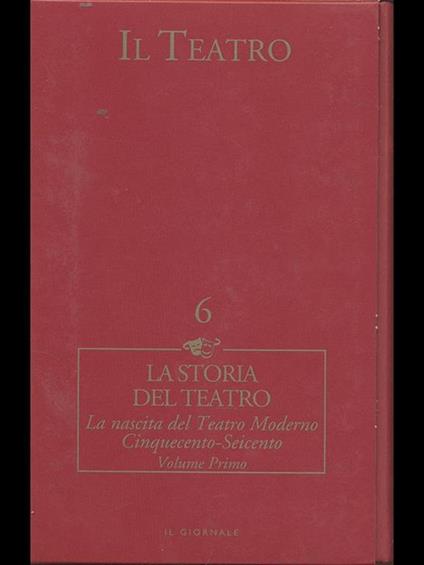 La storia del teatro. La nascita del Teatro Moderno Cinquecento-Seicento. Vol. I - copertina