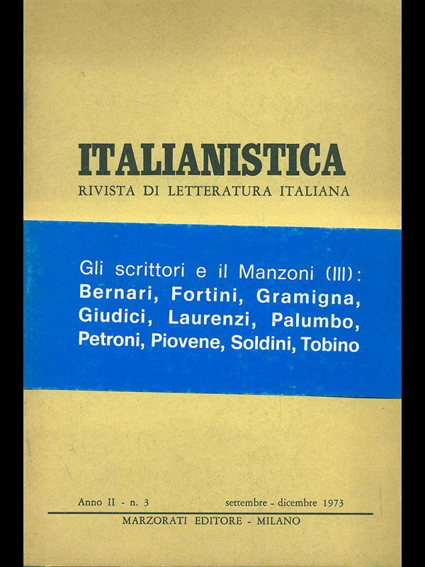 Italianistica n.3/settembre-dicembre 3/settembre-dicembre 1973