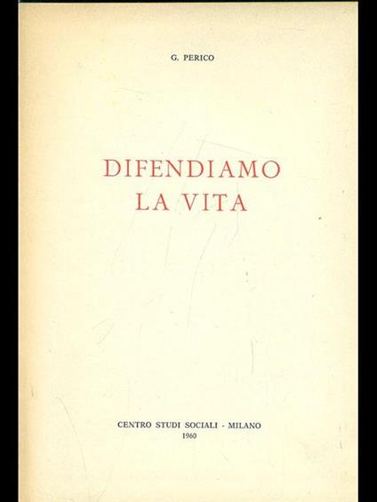 Difendiamo la vita - copertina
