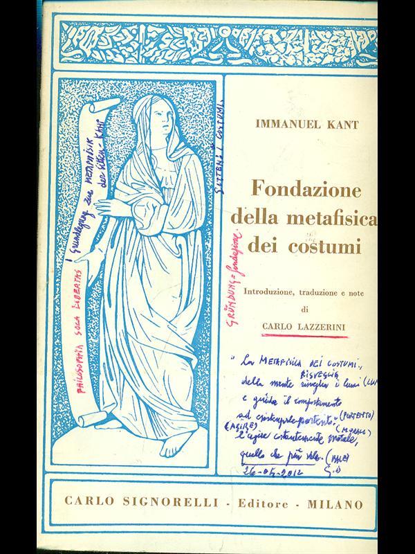 Fondazione della metafisica dei costumi