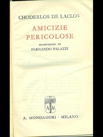 Amicizie pericolose - Pierre Choderlos de Laclos - copertina