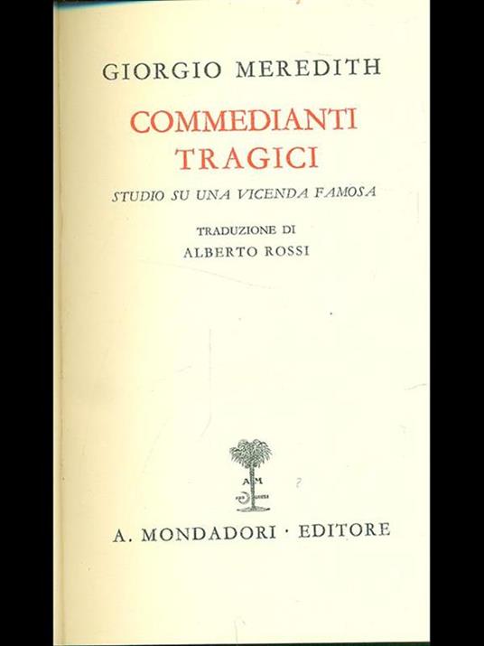 Commedianti tragici - copertina