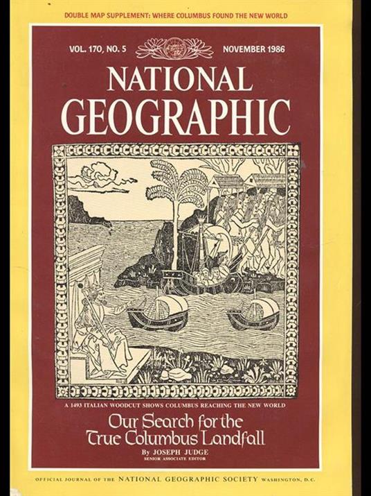 National Geographic. Vol. 170 n 5november 1986 - copertina