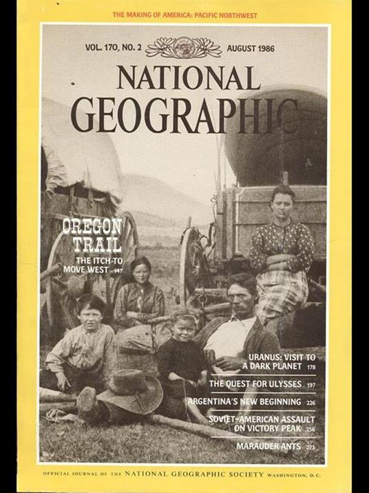 National Geographic. Vol. 170 n. 2 august 1986 - copertina