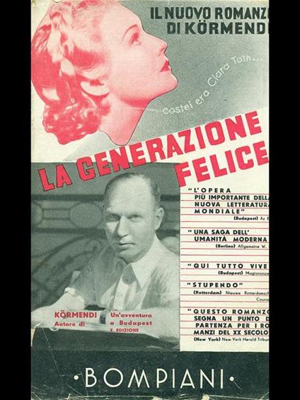 La generazione felice - Ferenc Kormendi - copertina