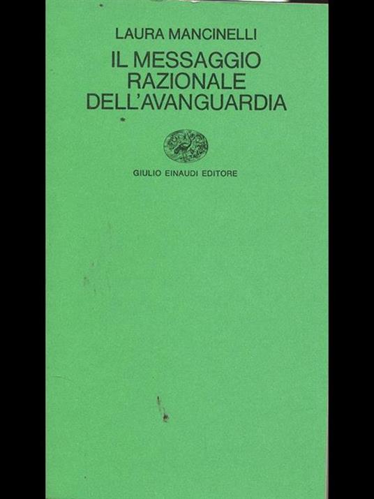 Il messaggio razionale dell'avanguardia - Laura Mancinelli - copertina