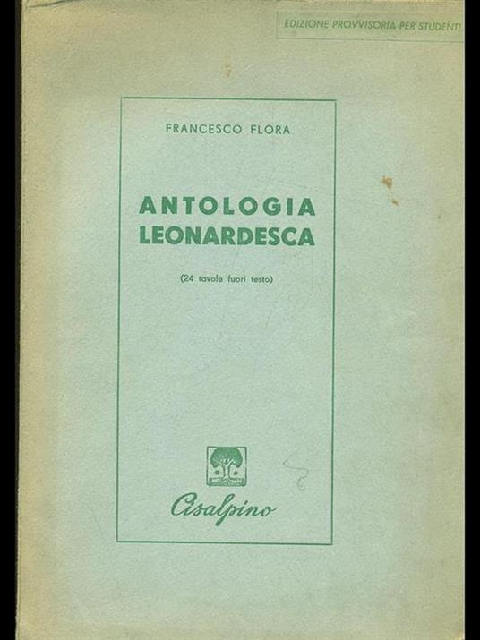 Antologia leonardesca - Francesco Flora - copertina