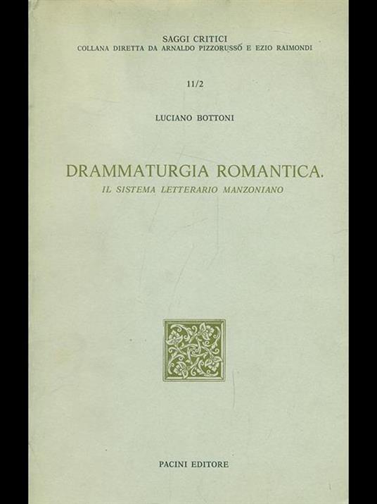 Drammaturgia romantica - Luciano Bottoni - copertina