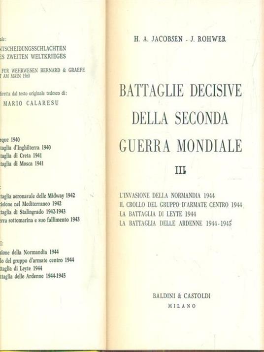 Battaglie decisive della seconda guerra mondiale. Vol 3 - copertina